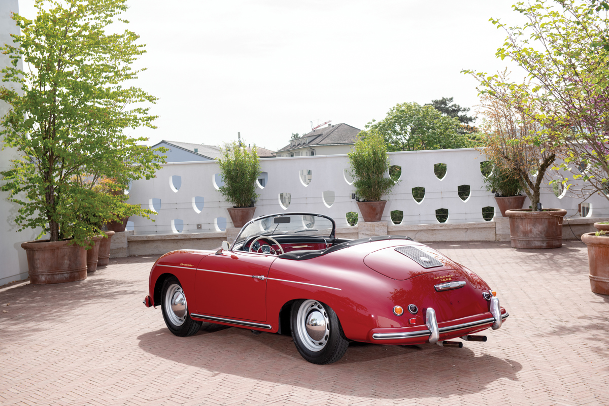 1957 Porsche 356 A 1600 Speedster by Reutter offered at RM Sotheby’s Villa Erba live auction 2019